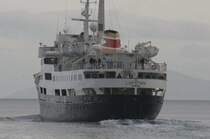 Die M/S  Lofoten  verl�sst Harstad auf nordgehenden Kurs; 13.09.2006