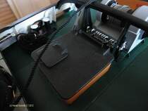 KARL MORITZ (Detail) am 2.7.2012, Baufortschritt: Niedergang zur Achterlast /
Modell des Hafenschleppers   Karl Moritz  ex  Fairplay I  im Ma�stab 1:33, entstanden  aus dem HEGI-Baukasten  Fairplay V     
