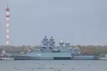 3.11.2013 Warnem�nde. Korvette F 261 der Bundesmarine neben anderen Kriegsschiffen