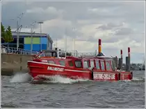 Ballinstadt der Maritime-Circle-Line, Bj 1962, wurde im Jahr 2012/13 umgebaut, L 17,68 m, B 4,80m, ENI Nr 5101090, hat bei Rundreisen Platz f�r 80 - 90 Passagiere. Aufgenommen im Hafengebiet von Hamburg am 19.09.2013.