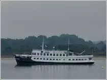 Die MS Marittima am 20.09.2013 in der Bucht von Eckernf�rde, gebaut 1958 von der Husumer Schiffswerft GmbH unter der Baunr. 1115, L 46,16 m, B 8,36 m, Antrieb: 2 6 Zyl. Mak Dieselmotoren mit 359 KW, geschw. 11 kn, kann 614 Passagiere aufnehmen. Fr�here Namen: Uthlande / Moby Dick / Puerto Mogan, wurde mehrmals umgebaut, seit 1993 geh�rt es der Reederei B�ttcher aus L�beck und tr�gt es den Namen MARITTIMA.