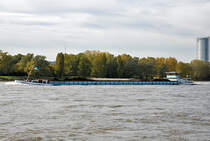 Kohlefrachter  Christian  auf dem Rhein bei Bonn-Oberkassel - 19.10.2013