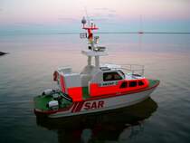 Der Hecht von Graupner in der Abendsonne des V�nernsees (Schweden). Das Modell ist mit vollst�ndiger Beleuchtung und Soundmodul ausgestattet. 