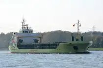 Die Lisa Lehmann IMO-Nummer:9325130 Flagge:Antigua und Barbuda Länge:90.0m Breite:15.0m Baujahr:2004 Bauwerft:Bodewes Shipyard,Hoogezand Niederlande am 20.04.14 im Nord-Ostsee-Kanal bei Rade.