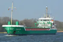 Auch schon mal von mir erwischt die Banier IMO-Nummer:9467172 Flagge:Niederlande Länge:95.0m Breite:14.0m Baujahr:2009 Bauweft:Hexing Shipbuilding&Repair Yard,Wenling China hier am 20.04.14 bei Rade am Nord-Ostsee-Kanal.