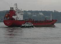 MS Else Maria Theresa der Lotse geht an Bord
23.11.2007 auf der Elbe bei Teufelsbr�ck