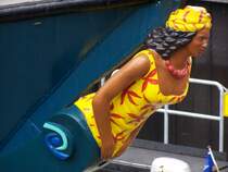 Galionsfigur der niederl�ndischen Barkentine  Antigua , Baujahr 1956. Datum: 14.08.2005, Ort: Bremerhaven