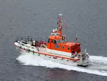 Das Lotsenboot Los 102 am 21.07.2014 im Hafen von Honningsvag.