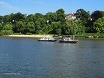WS 23 am 24.7.2012, Hamburg, Elbe, Hilfestellung für eine Motorjacht /
Streifenboot der Wasserschutzpolizei Hamburg / Lüa 17,75 m, B 4,9 m, Tg 1,4 m / 346 kW, 12 kn / Baujahr 2001 /
