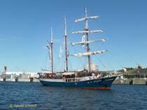 ATLANTIS  (IMO 8333635) ex Bürgermeister Bartels, Elbe 2 am 25.6.2014 auf der Kieler Förde 
Barkentine / Lüa 57,0m, B 7,45m, Tg. 3,75m / 528 kW, 10 kn / Segelfläche 742 m² / 1905 bei Wichhorst, Hamburg / als Feuerschiff über 7 Jahrzehnte im Dienst / 1984/85 Umbau zur Barkentine bei Scheel & Joehnk in Hamburg und in Stettin /
