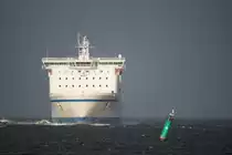 Die TT-Line F�hre Robin Hood hatte am 02.01.2015 vor Rostock-Warnem�nde mit Windb�en der St�rke 8-9 zu k�mpfen