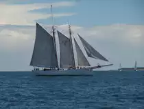 No.5 ELBE am 25.6.2014 auf der Kieler Förde /
ex: seit 2002 No.5 ELBE, Hamburg; ab 1930 WANDER BIRD, San Francisco/USA; danach eine wechselvolle Geschichte; 1884-1930 No.5 ELBE, Hamburg /
Elbe-Lotsenschoner / Lüa 37 m, B 5,95 m, Tg 3,66 m / Segelfläche: 492m² / 2 Volvo-Diesel, ges. 191 kW, 260 PS / 1884 bei Stülckenwerft, Hamburg / Eigner:  Stiftung HH-Maritim, Hamburg  /
