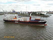 LAGARFOSS (IMO 9641314) am 26.8.2014, Hamburg auslaufend, Elbe Höhe Köhlbrand /
Feederschiff / BRZ 10.106 / Lüa 140,7 m, B 23,2 m, Tg 8,7 m / 875 TEU / 1 Diesel, MaK 9M43C, 9.000 kW, 12.236 PS, 18,3 kn / 05.2013 bei shen fei ship building, Rongsheng, China / Eigner: Eimskip, Reykjavik, Island / Flagge: Antigua, Heimathafen: Saint John´s /

