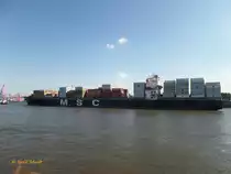 MSC ROMANOS (IMO 9275634) am 23.7.2014, Hamburg einlaufend, Elbe Höhe Övelgönne /
Ex-Name: MSC LINZIE (09.2003 bis 08.2011)

Containerschiff / BRZ  54.881 / Lüa 294,1 m, B 32,3 m, Tg 13,5 m / 1 Diesel, MAN B&W 9K90MCC, 41.130 kW,  PS, 23 kn / 5050 TEU, 400 Reefer / 09.2003 bei Hanjin Heavy Industries, Busan, Süd Korea / Flagge + Heimathafen: Hong Kong / Eigner: Costamare Shipping, Athen, Griechenland  / Operator: MSC - Mediterranean Shipping Company S.A. /
