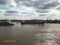 TRANS NANJING  (IMO 9496680) am 26.8.2014, Hamburg auslaufend, aus dem Köhlbrand kommend in die Elbe einbiegend / 
Bulk Carrier (Panamax-Massengutfrachter)  / BRZ 51.255, Tragfähigkeit 93.226 t / / Lüa  m, B  m, Tg  m / 1 Diesel, 13.560 kW, 18.436 PS, 14,1 kn / 2011 in Jiangsu, China / Flagge: Liberia, Heimathafen: Monrovia /
