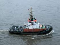 Schlepper Bugsier 21 (IMO 9214989 , 30 x 11m) am 13.01.2015 auf der Norderelbe im Hafen HH Höhe Dockland zu Tal. Das im Jahr 2000 in Dienst gestellte Fzg. hat einen Tiefgang von 3m.