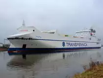 MS Pulpca IMO 9345386, MMSI 245097000, einlaufend River Trave
mit Kurs Lübeck-Siems LK2 Seelandkai...