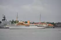 Aufgenommen am 24.06.2012 im Hafen von Kopenhagen ,liegt die königlich dänische Yacht  Dannebrog 