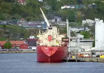 Mehrzweckfrachter Federal Yukina am 15.05.15 in Kristiansand (NOR)