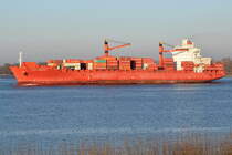 CAP DOUKATO , Containerschiff , IMO 9227285 , Baujahr 2002 , 257 x 32m , 3800 TEU  , 17.03.2016 Grünendeich