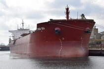 TONDA SEA , Massengutschiff , IMO 9498834 , Baujahr 2011 , 229 x 37m , 29.03.2016 Rostock-Warnemünde