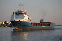 Die ABIS Bremen Auf dem Weg von Kiel nach Rostock-berseehafen beim Einlaufen in Warnemnde am 04.06.2016