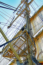 An Bord des russischen Segelschulschiffes MIR. Aufnahme vom 04.06.2016