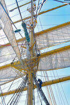 An Bord des Segelschulschiffes MIR. Aufnahme vom 04.06.2016