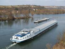 das Schiff Tubor und Obelix treffen sich bei Mariaort am 23.02.2008