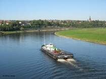 Tschechischer Schlepper  BESKYDY  (Beskiden) elbabw�rts bei Dresden-Cotta - 11.09.2006
