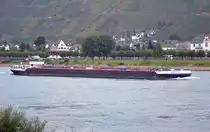 Astra Tankschiff leer auf dem Rhein bei Andernach zu bergfahrend am 03.10.16. L�nge: 110m,  Breite: 11,45m, Heimathafen Zwijndrecht.
