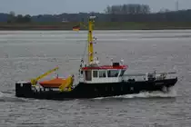 WEDEL , Vermessungsschiff , Baujahr 2007 , 23,9 x 5,85 m , 07.11.2016 Grünendeich