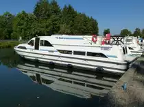 Hausboote auf dem Rhein-Rhone-Kanal bei Boofzheim/Elsa�, 