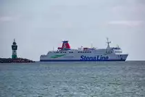 Stena Line Fähre SASSNITZ am Molenfeuer von Sassnitz Mukran. - 27.05.2017