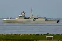 EL MOUDAMIR , Fregatte Algerien , MMSI 605126440 , Baujahr 2015 , 121 x 16m , 15.05.2017 Cuxhaven