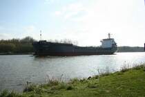 Frachtschiff CLARA (IMO 9306421,Bj.2006) l�uft unter Flagge von Antigua and Barbuda am 19.4.2008 bei Rendsburg