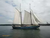 CATHERINA (IMO 7336343) am 19.6.2012, Kieler Förde /
Ex-Namen: VLIELAND ->1996  - Z 405 KAMINA ->1985
Schoner / Lüa 39,5 m, B 6,24 m, Tg 2,9 m / Segelfläche: 440 m², 12 kn / 1 Diesel, DAF, 162 kW (220 PS), 9 kn / gebaut 1920 als Minensucher unter Segel, nach 1945 Fischkutter in Belgien, 1985 Schoner VLIELAND/ Flagge: NL, Heimathafen: Rotterdam, Eigner: V.O.F. Europe Sailing, Rotterdam, Niederlande /
