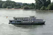 FGS Romantica (04304110 , 36,16 x 7,72m) legte am 09.07.2017 vom Anleger in Rees ab und befuhr den Rhein zu Tal.