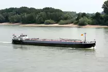 TMS Asporto (02203885 , 66,10 x 6,64m) am 05.07.2017 auf dem Rhein bei Rees auf Talfahrt.