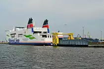 Stena Line-Fähre Skane (IMO-Nummer:9133915) am 30.08.2017 im Hafen von Rostock-Warnemünde liegend. 