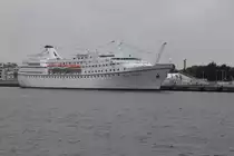 Die 135�m Ocean Majesty der Reederei Majesty International Cruises stand auf ihrem Seeweg von Visby nach Kopenhagen in Warnem�nde.08.09.2017