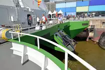 Anlässlich des Tags des Zolls (02.09.2017) war  Open Ship  auf dem im Hafen von Hamburg liegenden Zollboot HELGOLAND. Blick auf einen Teil des Bug-Bereichs.