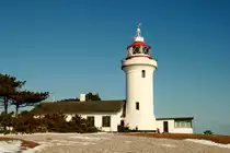 Sletterhage Fyr. Der Leuchtturm liegt auf der Halbinsel Helgenæs. Das Seefeuer gibt seit der Inbetriebnahme 1894 Orientierung in der Århusbucht; 24.3.2013 