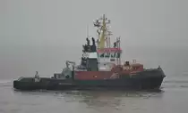 Schlepper Wolf / Bremen. Bei Brunsb�ttel auf der Elbe am 01.10.17.