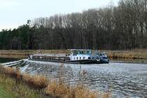 GMS Mecklenburg (04010010 , 67 x 7,12m) am 06.01.2018 im Elbe-Havel-Kanal zw. Schleuse Wusterwitz und Kader Schleuse unterwegs.