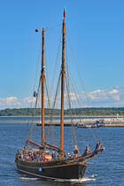 KRIK VIG (MMSI 211349460) am 30.6.2018 in Lübeck-Travemünde einlaufend