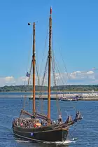 KRIK VIG (MMSI 211349460) am 30.6.2018 in Lübeck-Travemünde einlaufend