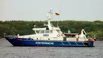 Das Schiff „Falshöft“ der Küstenwache in der Kieler Förde. Aufgenommen am 09. Juli 2018.
