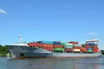 Die Lindaunis IMO-Nummer:9483334 Flagge:Liberia Länge:151.0m Breite:24.0m Baujahr:2012 Bauwerft:Jiangdong Shipyard,Wuhu China auf dem Nord-Ostsee-Kanal bei Fischerhütte am 29.06.18