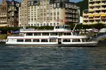 Fahrgastschiff  Godesia  an der Anlegestelle bei Königswinter am 05.08.2018. 